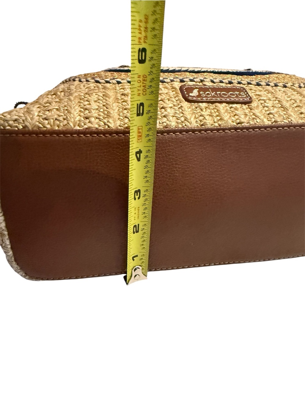 Sakroots Straw Tote Bag Sunflower Embroidered Boho Coastal Purse - Picture 8 of 13
